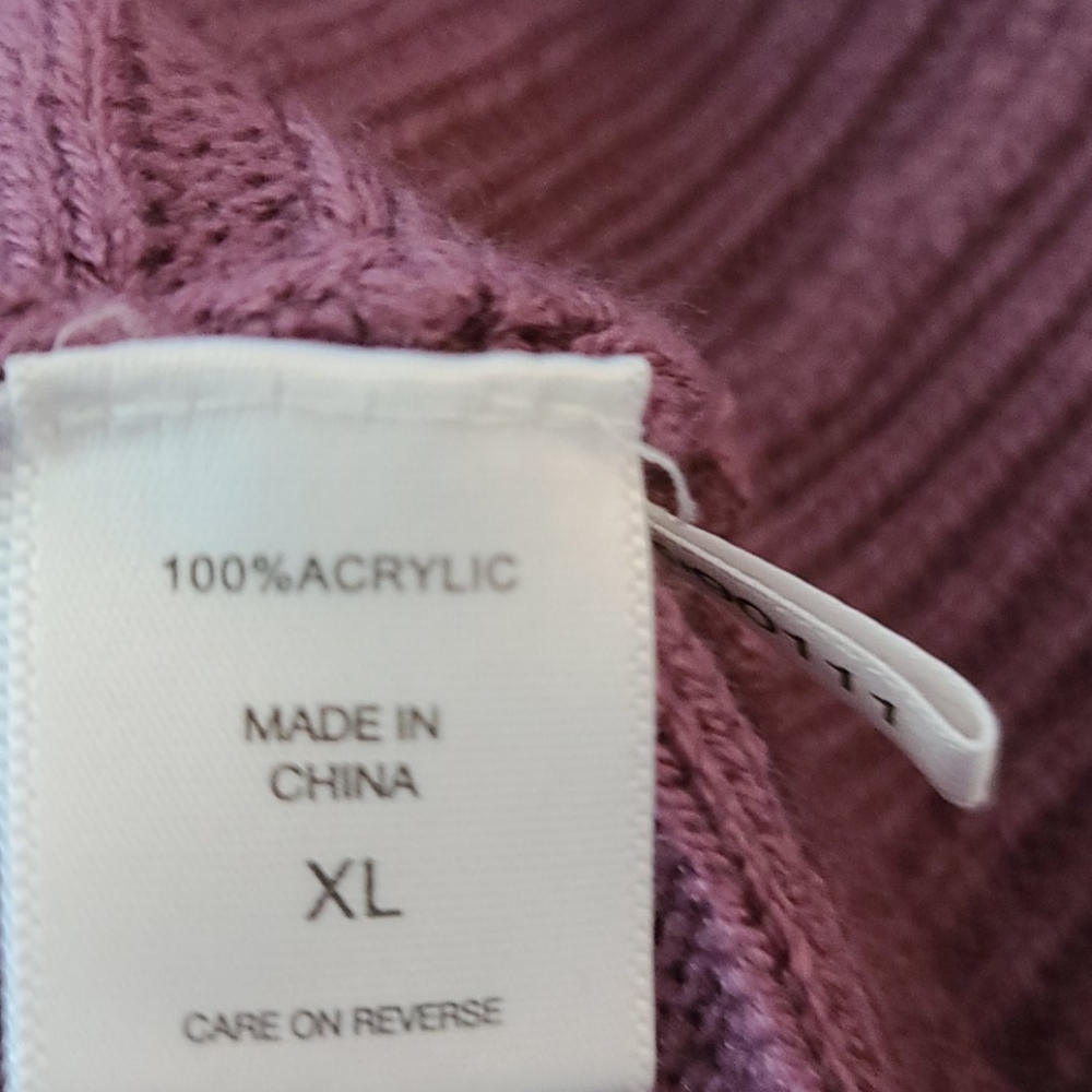 SOHO Mauve V-Neck Sweater XL - Picture 6 of 6